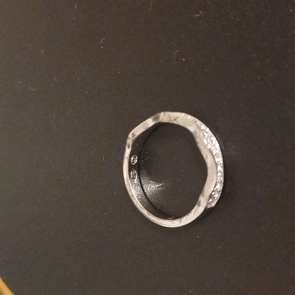 Swarovski Ring 2 Bands Authentic w faux diamond crystal US 5.5 + a gift - Picture 4 of 8